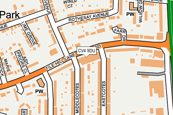 CV4 9DU map - OS OpenMap – Local (Ordnance Survey)
