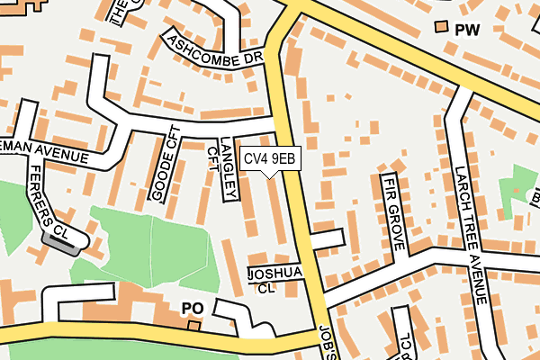 CV4 9EB map - OS OpenMap – Local (Ordnance Survey)