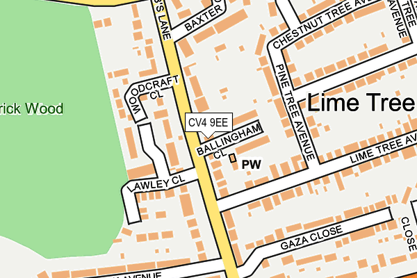 CV4 9EE map - OS OpenMap – Local (Ordnance Survey)