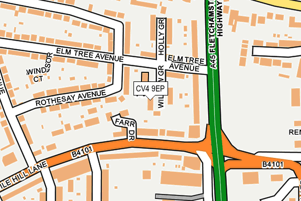 CV4 9EP map - OS OpenMap – Local (Ordnance Survey)