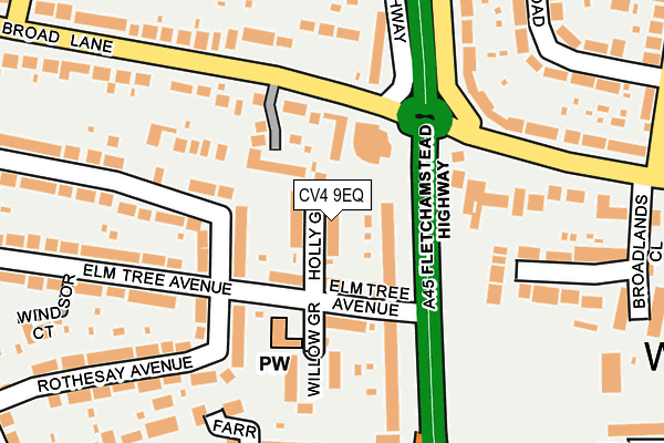 CV4 9EQ map - OS OpenMap – Local (Ordnance Survey)