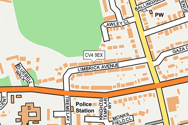 CV4 9EX map - OS OpenMap – Local (Ordnance Survey)