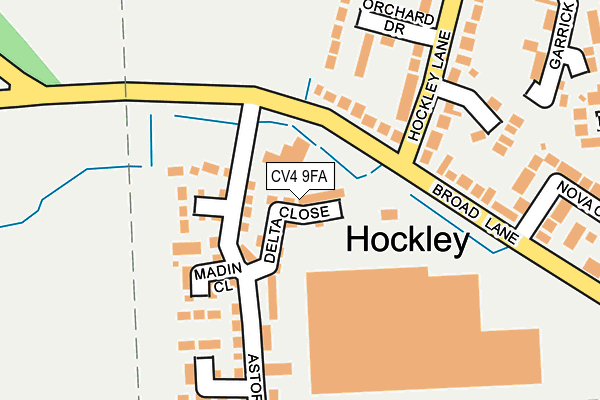 CV4 9FA map - OS OpenMap – Local (Ordnance Survey)