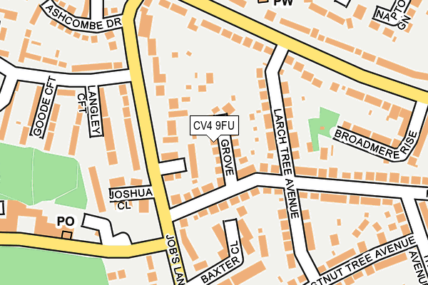 CV4 9FU map - OS OpenMap – Local (Ordnance Survey)