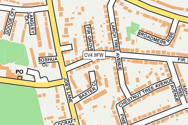 CV4 9FW map - OS OpenMap – Local (Ordnance Survey)