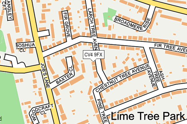 CV4 9FX map - OS OpenMap – Local (Ordnance Survey)