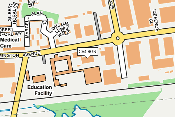 CV4 9GR map - OS OpenMap – Local (Ordnance Survey)
