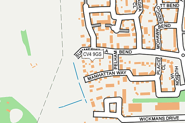 CV4 9GS map - OS OpenMap – Local (Ordnance Survey)