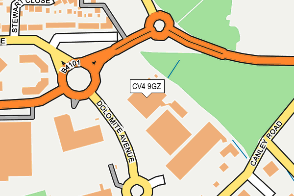 CV4 9GZ map - OS OpenMap – Local (Ordnance Survey)
