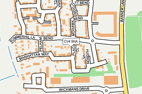 CV4 9HA map - OS OpenMap – Local (Ordnance Survey)