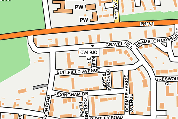 CV4 9JQ map - OS OpenMap – Local (Ordnance Survey)