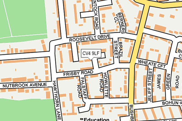CV4 9LF map - OS OpenMap – Local (Ordnance Survey)