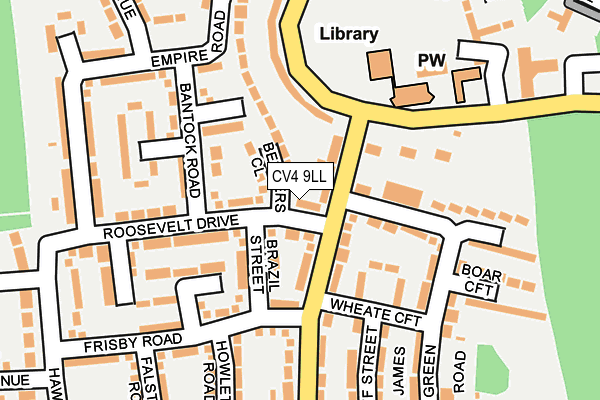 CV4 9LL map - OS OpenMap – Local (Ordnance Survey)