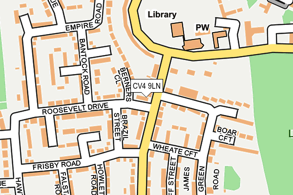 CV4 9LN map - OS OpenMap – Local (Ordnance Survey)