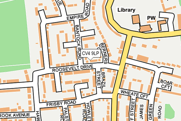 CV4 9LP map - OS OpenMap – Local (Ordnance Survey)