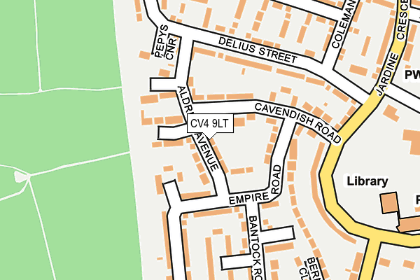 CV4 9LT map - OS OpenMap – Local (Ordnance Survey)
