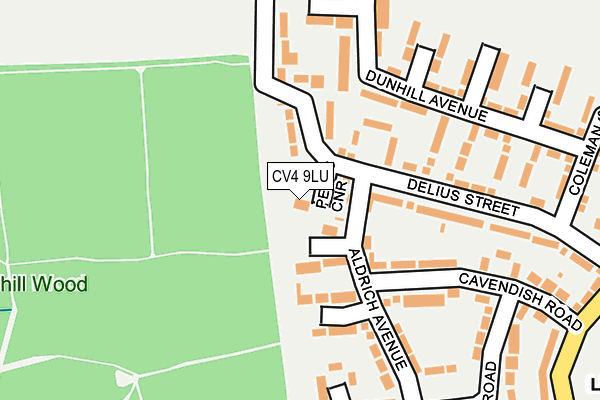 CV4 9LU map - OS OpenMap – Local (Ordnance Survey)