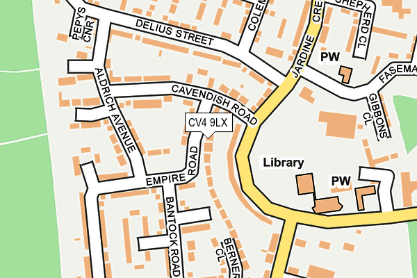 CV4 9LX map - OS OpenMap – Local (Ordnance Survey)