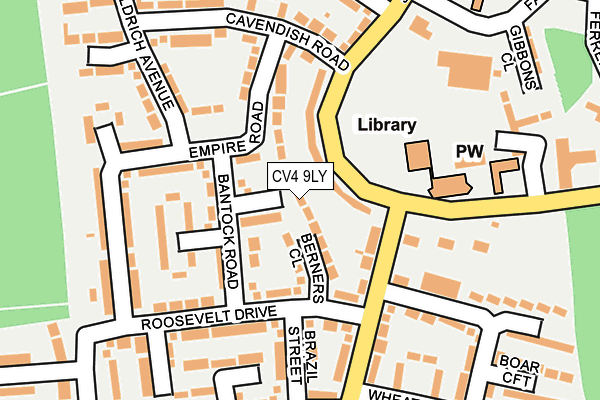 CV4 9LY map - OS OpenMap – Local (Ordnance Survey)