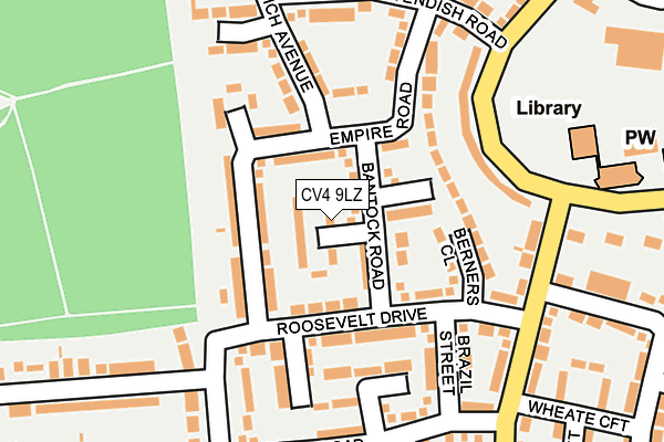 CV4 9LZ map - OS OpenMap – Local (Ordnance Survey)