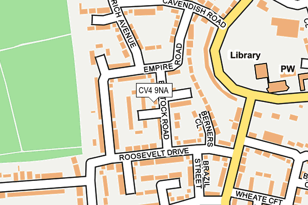 CV4 9NA map - OS OpenMap – Local (Ordnance Survey)