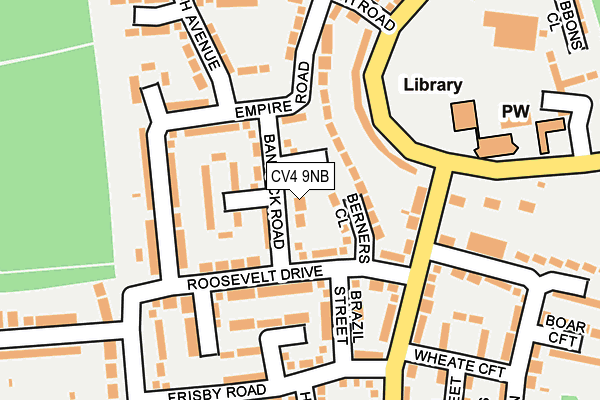 CV4 9NB map - OS OpenMap – Local (Ordnance Survey)