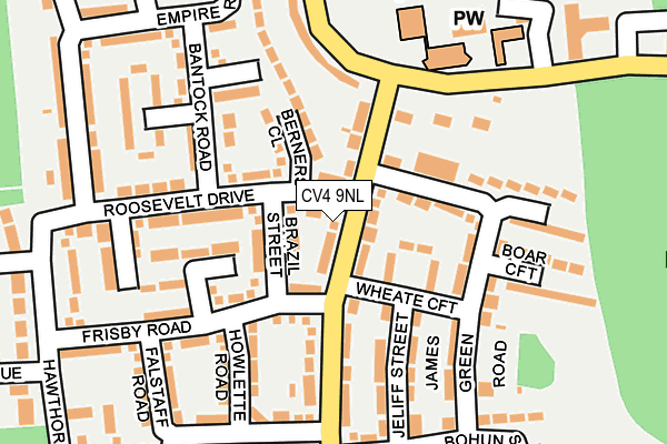 CV4 9NL map - OS OpenMap – Local (Ordnance Survey)