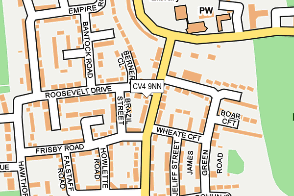 CV4 9NN map - OS OpenMap – Local (Ordnance Survey)