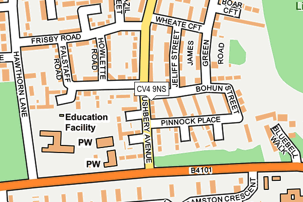 CV4 9NS map - OS OpenMap – Local (Ordnance Survey)