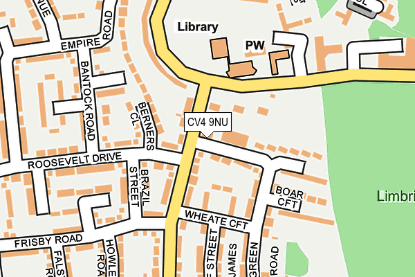 CV4 9NU map - OS OpenMap – Local (Ordnance Survey)
