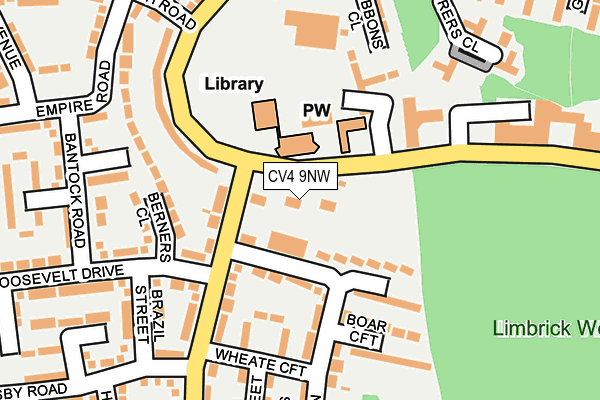 CV4 9NW map - OS OpenMap – Local (Ordnance Survey)