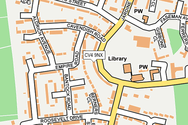 CV4 9NX map - OS OpenMap – Local (Ordnance Survey)