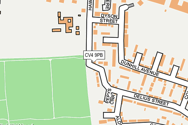 CV4 9PB map - OS OpenMap – Local (Ordnance Survey)