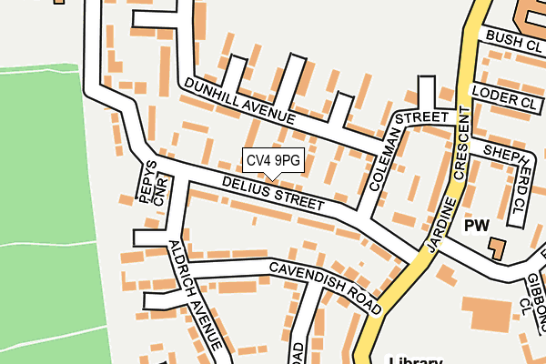 CV4 9PG map - OS OpenMap – Local (Ordnance Survey)