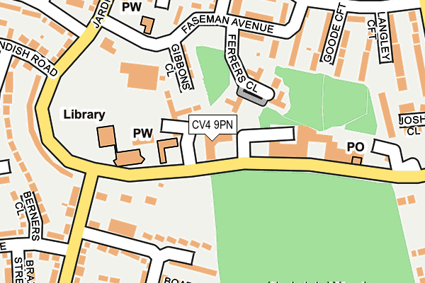CV4 9PN map - OS OpenMap – Local (Ordnance Survey)