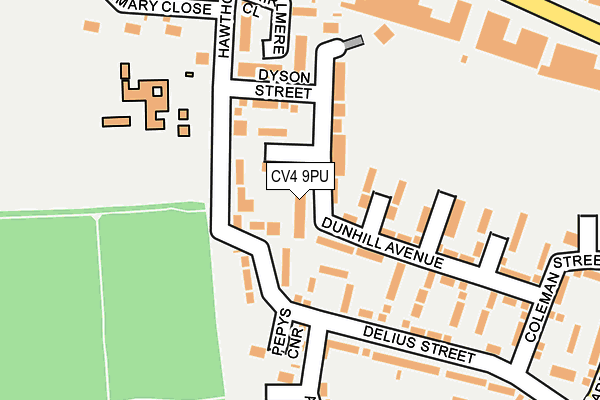 CV4 9PU map - OS OpenMap – Local (Ordnance Survey)