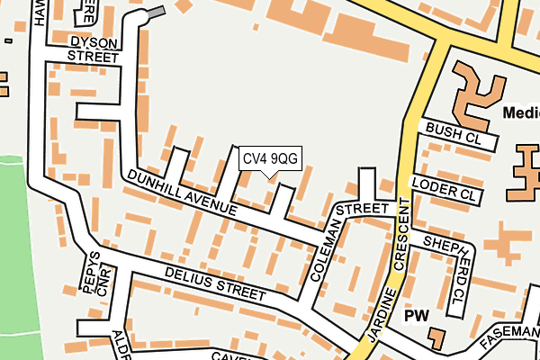 CV4 9QG map - OS OpenMap – Local (Ordnance Survey)