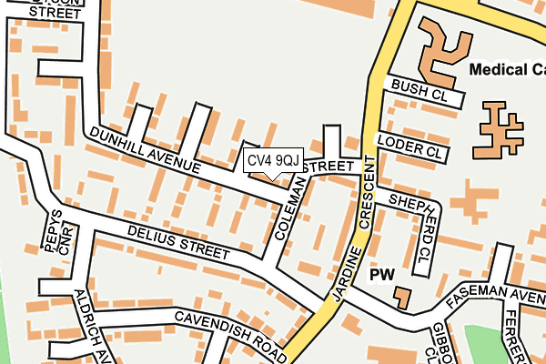 CV4 9QJ map - OS OpenMap – Local (Ordnance Survey)