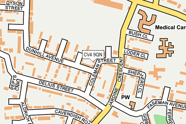 CV4 9QN map - OS OpenMap – Local (Ordnance Survey)