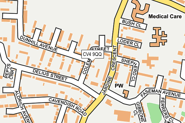 CV4 9QQ map - OS OpenMap – Local (Ordnance Survey)