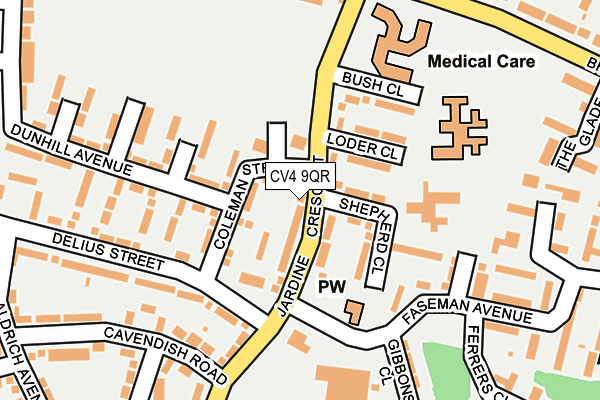 CV4 9QR map - OS OpenMap – Local (Ordnance Survey)