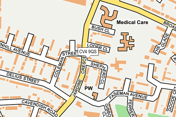 CV4 9QS map - OS OpenMap – Local (Ordnance Survey)