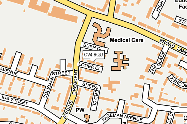 CV4 9QU map - OS OpenMap – Local (Ordnance Survey)