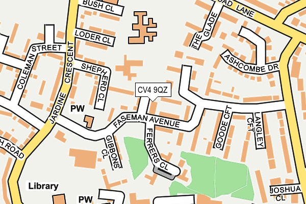 CV4 9QZ map - OS OpenMap – Local (Ordnance Survey)