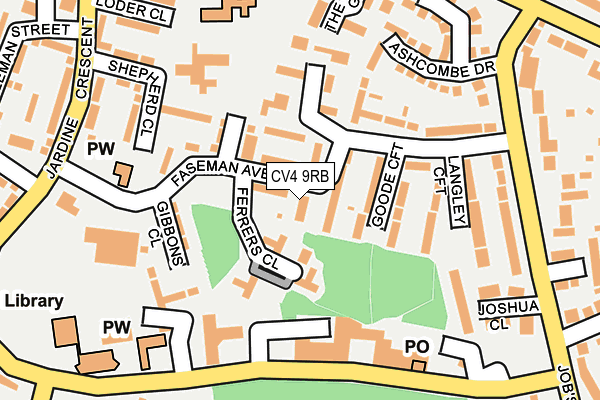 CV4 9RB map - OS OpenMap – Local (Ordnance Survey)
