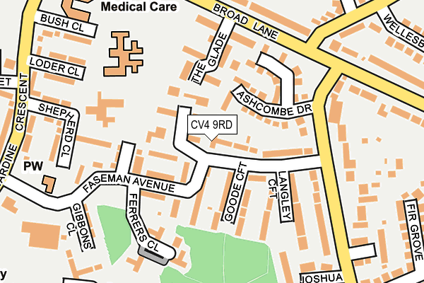 CV4 9RD map - OS OpenMap – Local (Ordnance Survey)