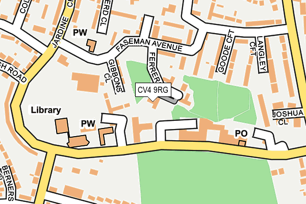 CV4 9RG map - OS OpenMap – Local (Ordnance Survey)