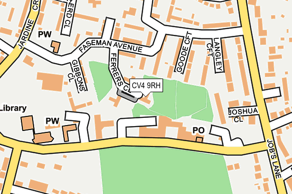 CV4 9RH map - OS OpenMap – Local (Ordnance Survey)