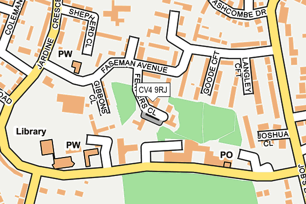 CV4 9RJ map - OS OpenMap – Local (Ordnance Survey)