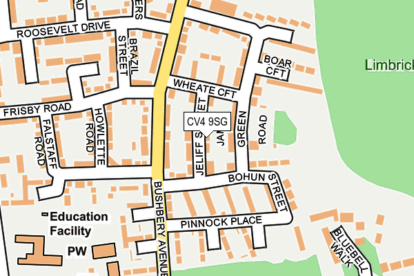 CV4 9SG map - OS OpenMap – Local (Ordnance Survey)